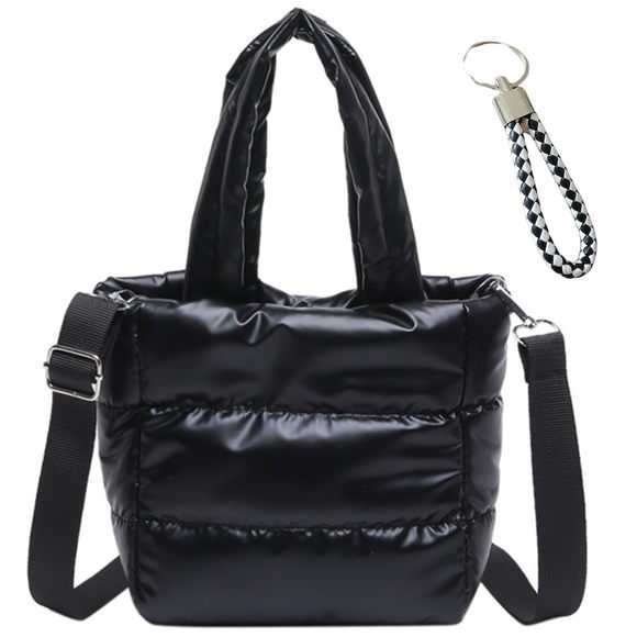 Quilted Metallic Lhtweht Phone Crossbody Purse, Puffer Small Tote Bag :> - Picture 1 of 9